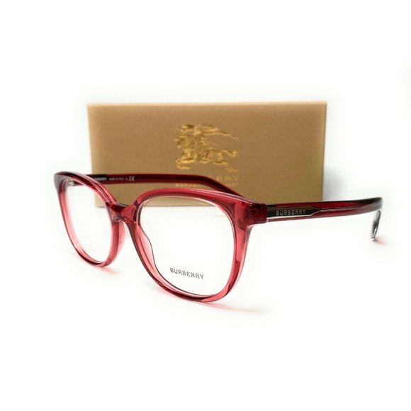 Burberry Transparent Red Eyeglasses - Picture 1 of 4